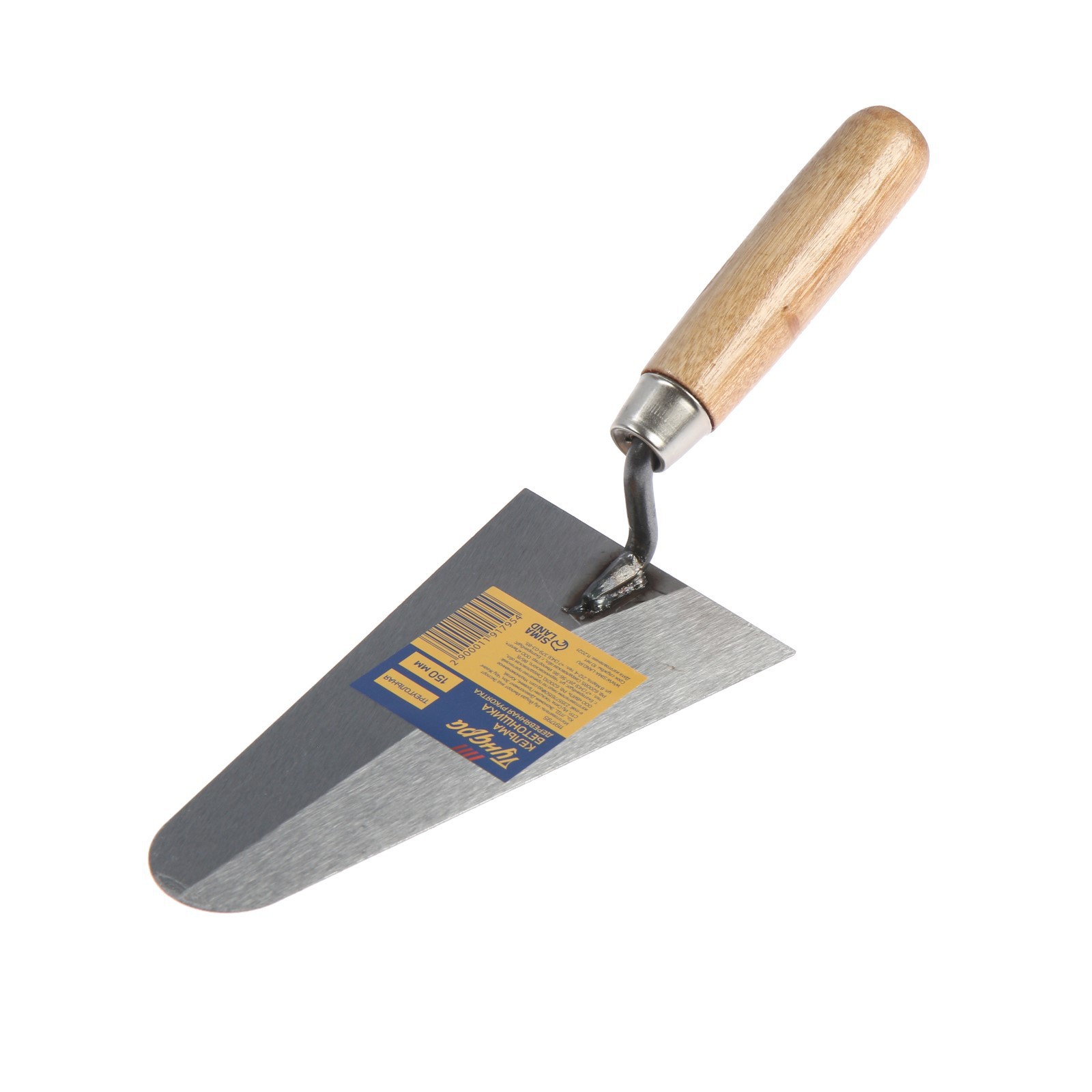 Изображение товара Кельма каменщика ТУНДРА 1191795 150x100 мм - профессиональный инструмент для кирпичных и бетонных р