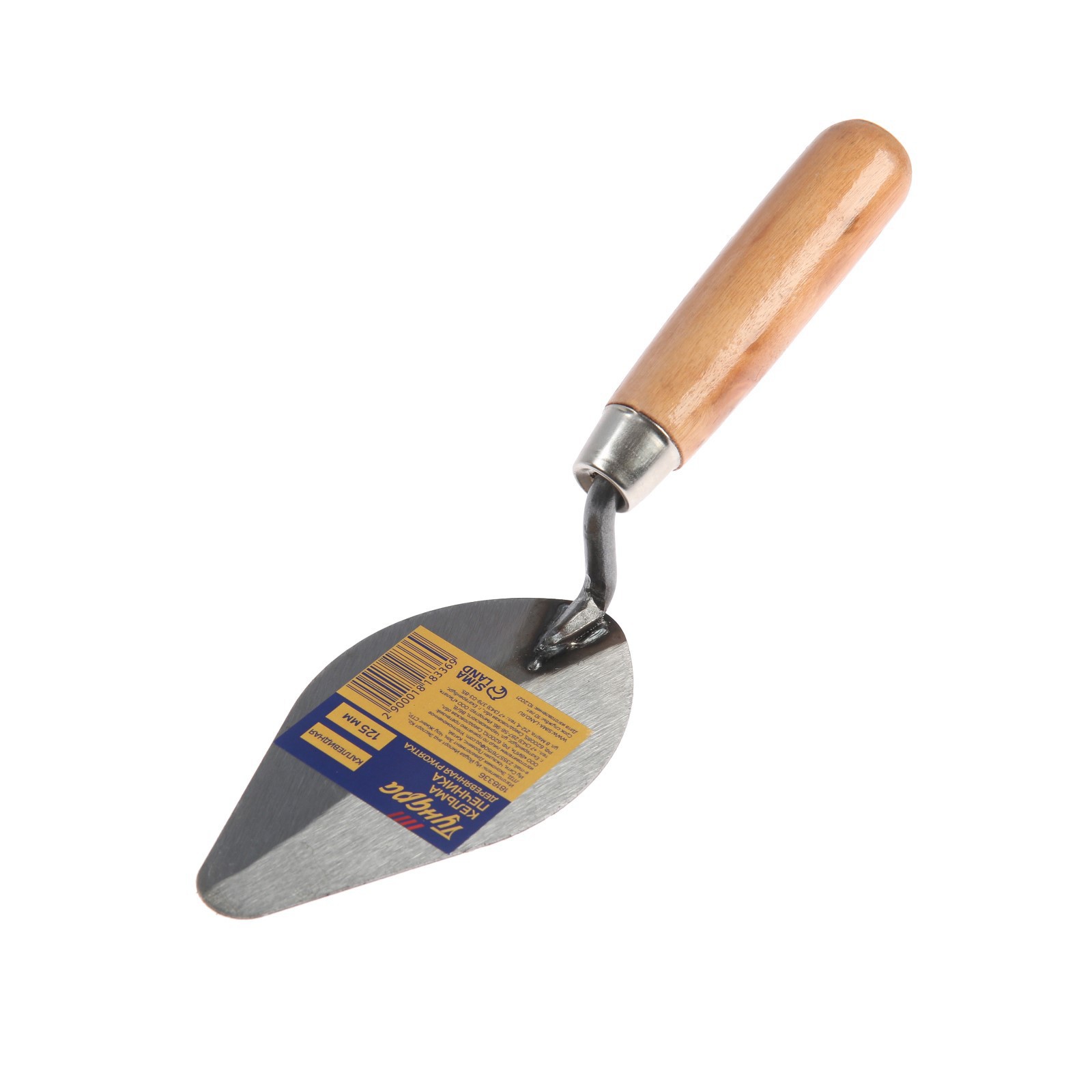 Изображение товара Кельма печника Тундра 1818336 125x65 мм высококачественный инструмент для кладочных работ