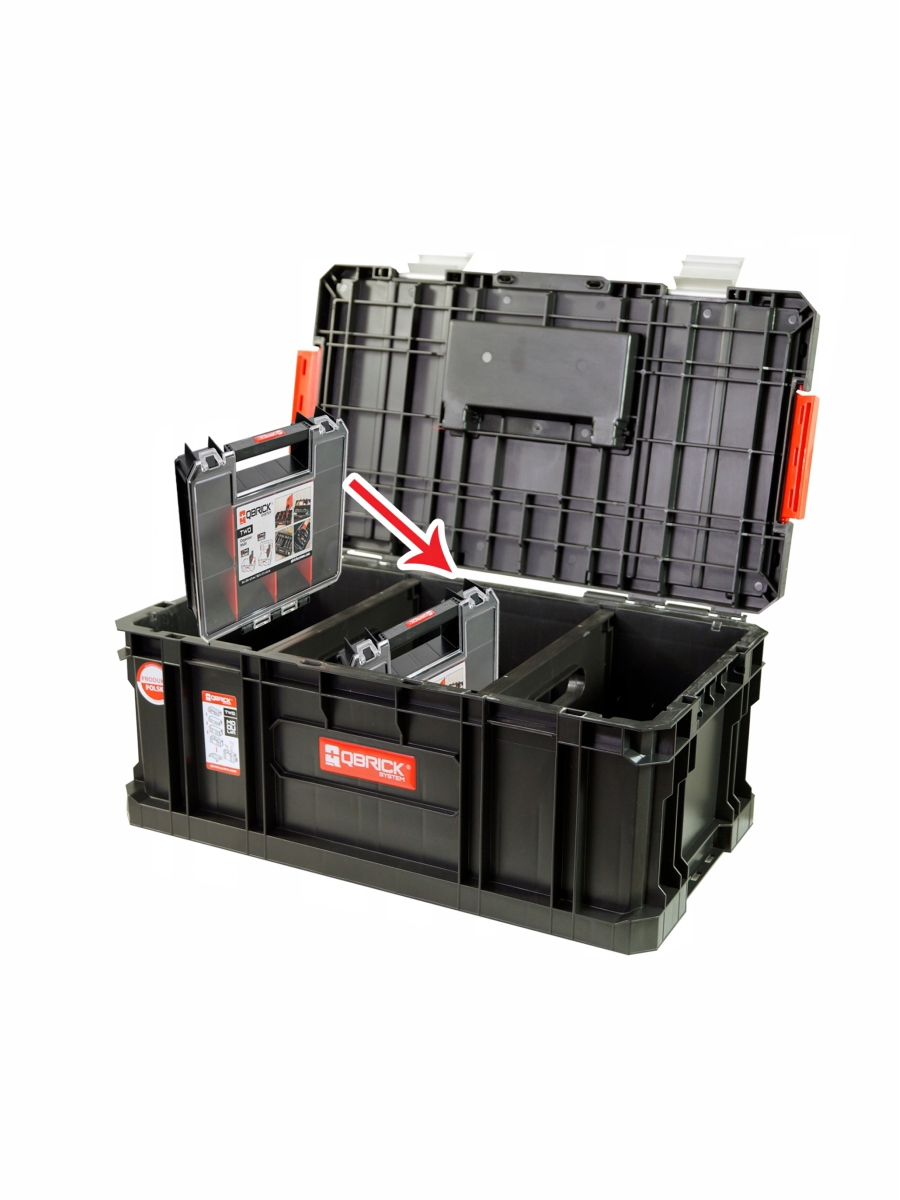Изображение товара Набор ящиков для инструментов Qbrick System Two Toolbox & Organizer Multi 10501287, 526x307x221 мм, пластик, 3 шт