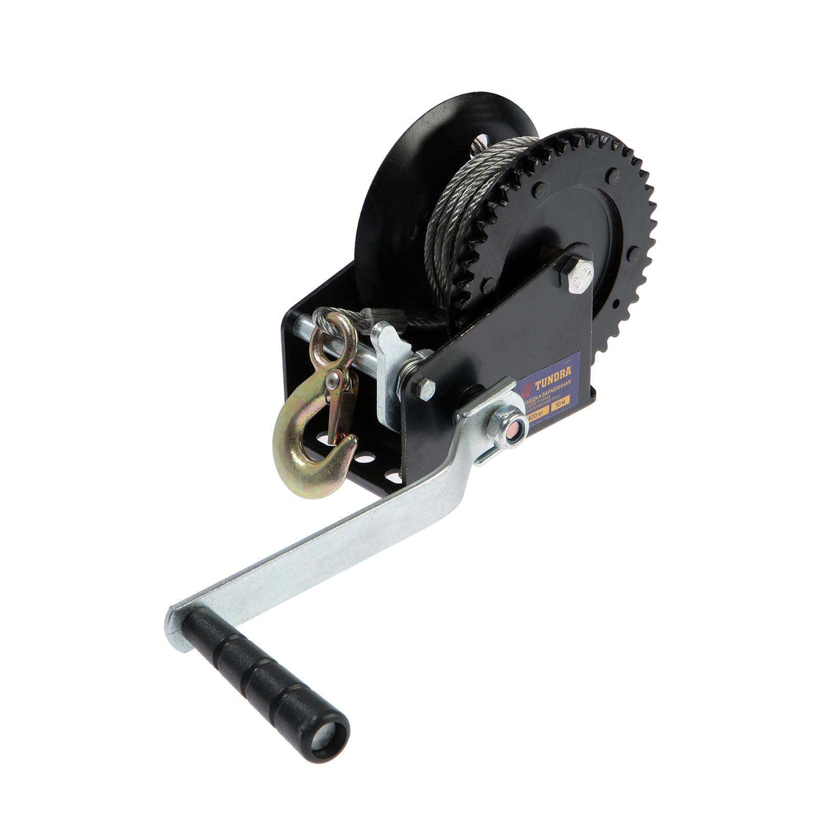 Изображение товара Лебедка ручная барабанная Тундра 1002767 1.4 т 10 м
