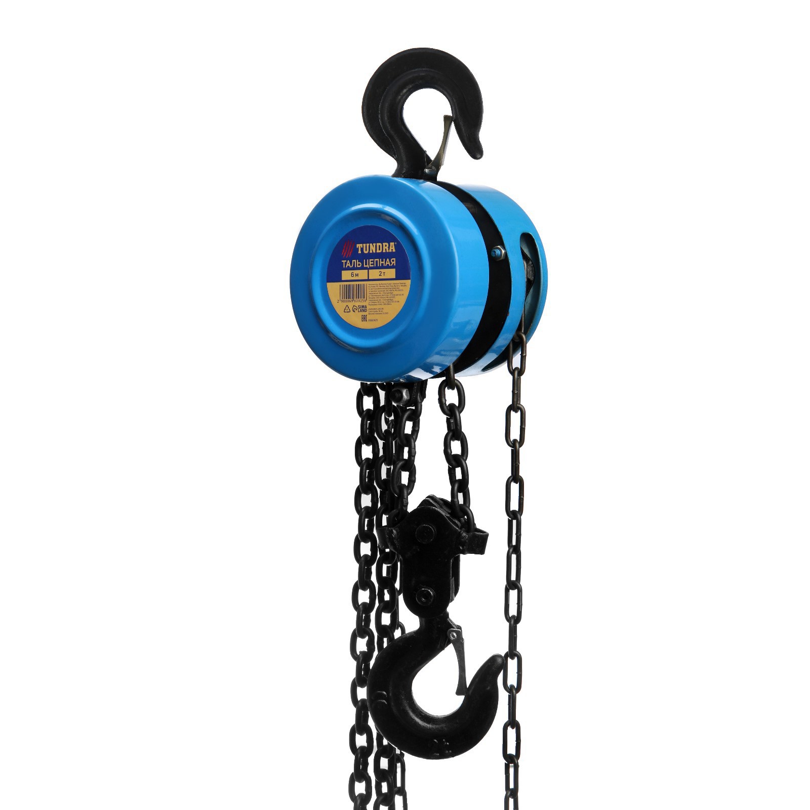 Изображение товара Таль цепная Tundra 6980925, 6 м, 2 т