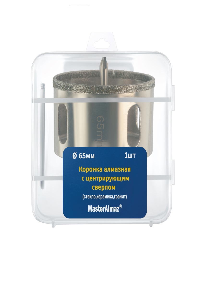Изображение товара Алмазная коронка МастерАлмаз 10501083 для керамики, 65 мм