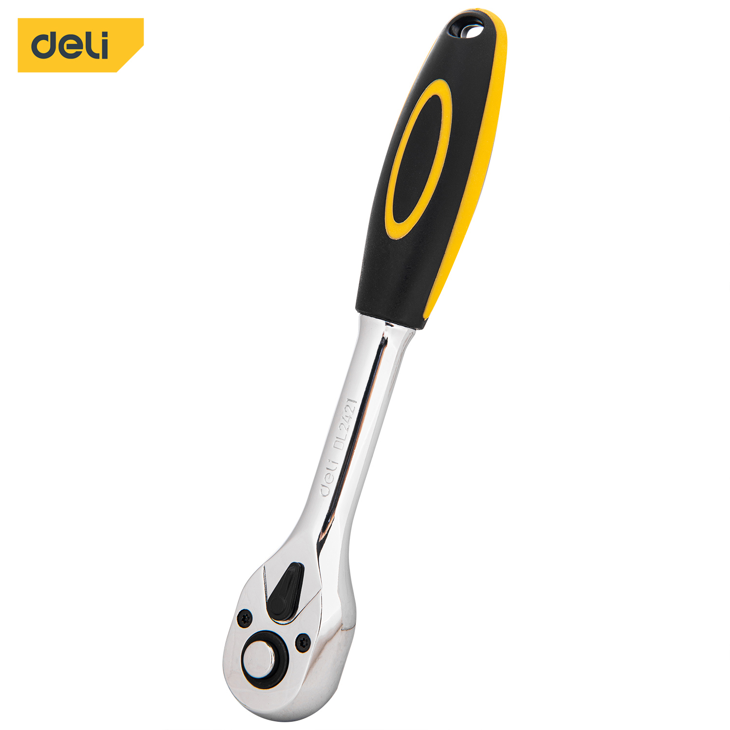 Изображение товара Ключ трещотка Deli DL2421 3/8 дюйма 200 мм с быстрым механизмом