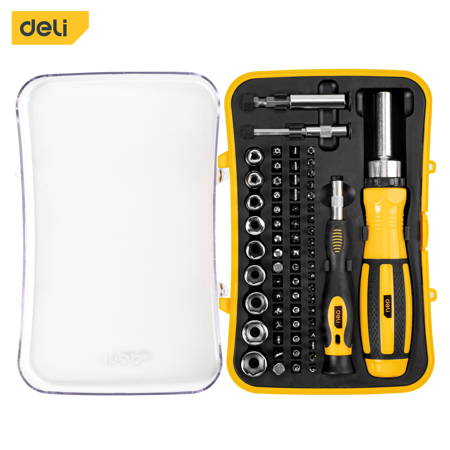 Изображение товара Набор отверток Deli Tools DL3565, 65 шт профессиональный с храповым механизмом