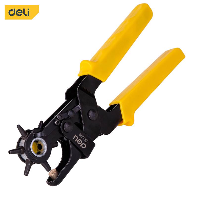 Изображение товара Дырокол Deli Tools DL1919 с 6 отверстиями, стальной и пластиковый