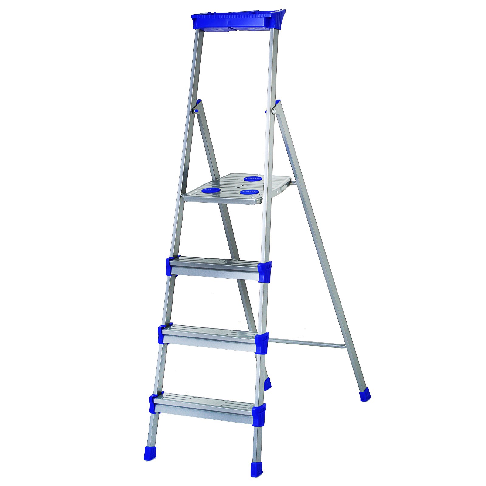 Изображение товара Металлическая стремянка Nika 798895 4 ступени высота 84 см нагрузка 150 кг
