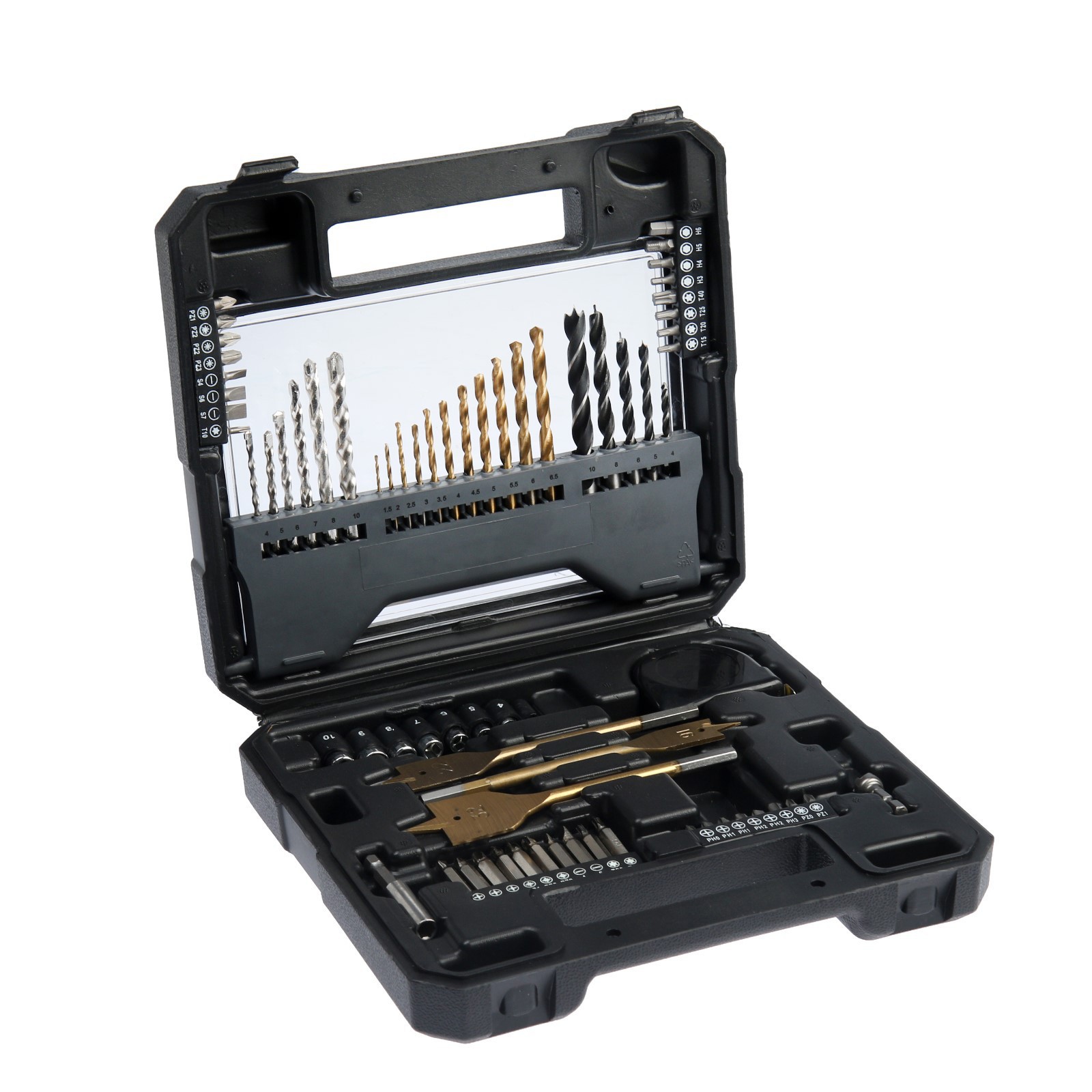 Изображение товара Набор сверл и бит Тундра 5401911, 70 шт