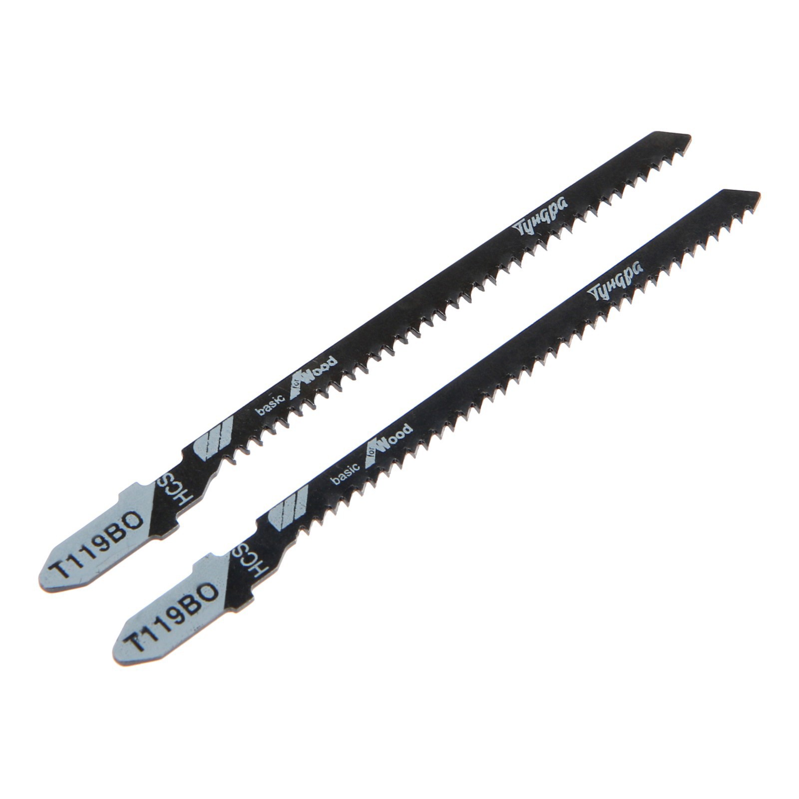 Изображение товара Пилки для лобзиков по дереву Тундра 7347463, фигурный рез, 2 шт