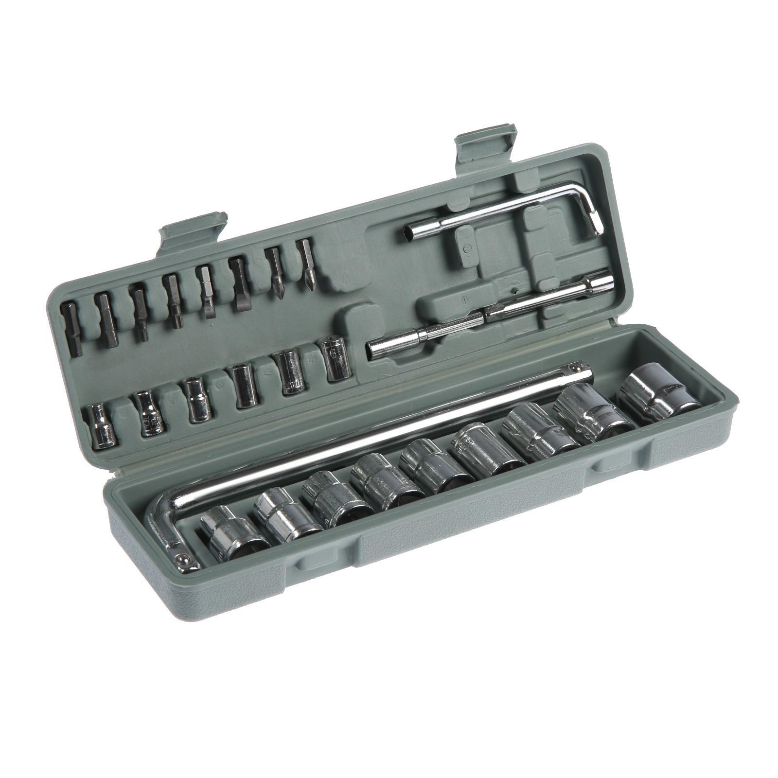 Изображение товара Набор инструментов автомобильный Тундра 5200495 27 предметов с кейсом