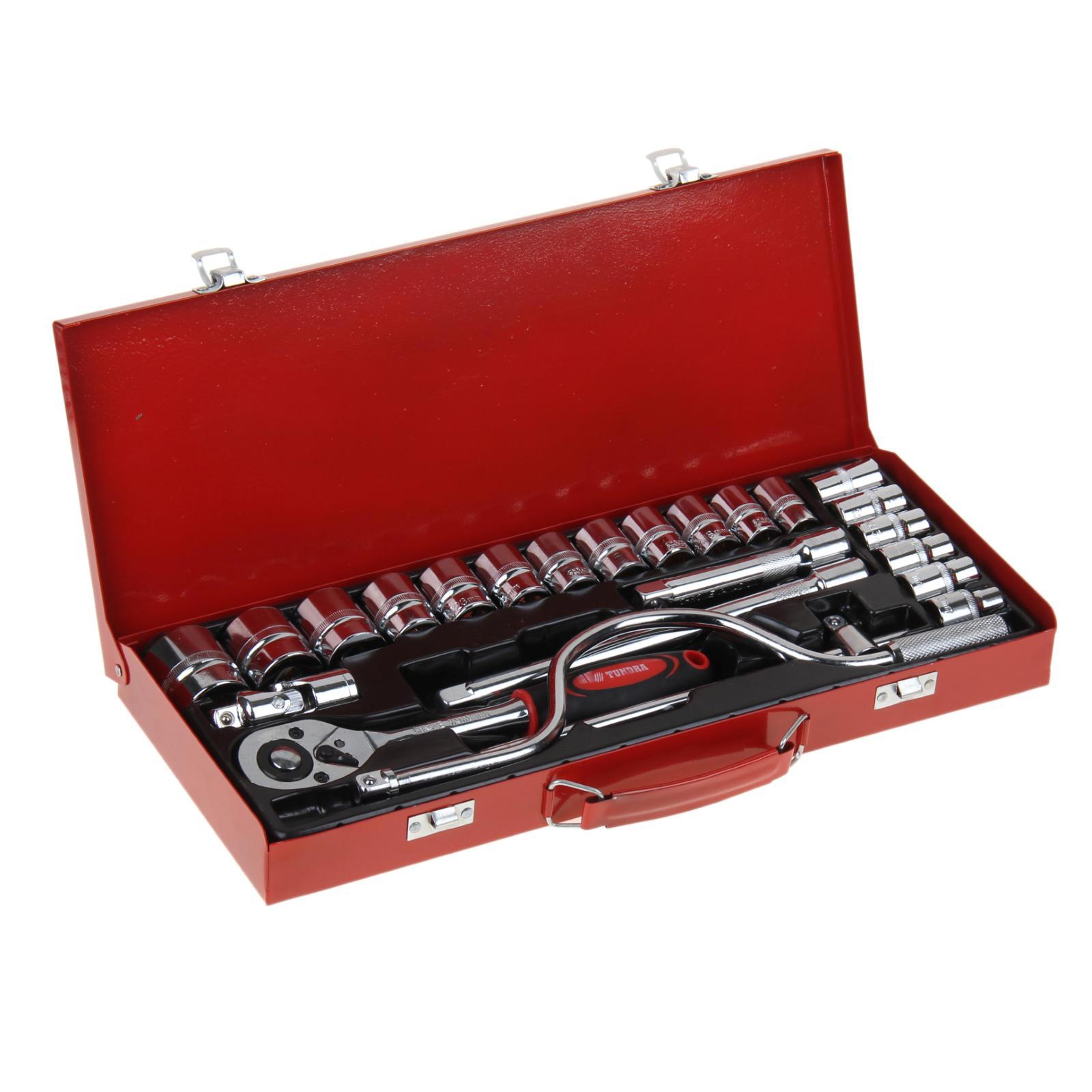 Изображение товара Набор инструментов автомобильных Тундра 881888 24 предмета с кейсом