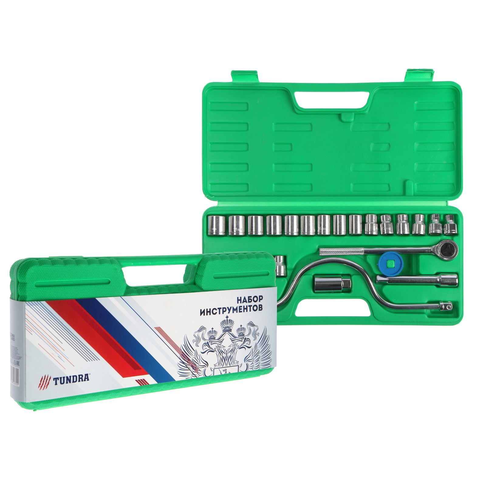 Изображение товара Набор инструментов Тундра 4822372 25 предметов с кейсом, для дома и авто