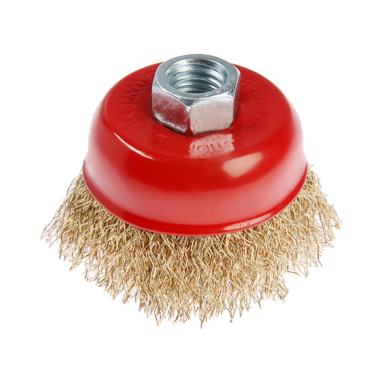 Изображение товара Щетка чашевидная витая ЛОМ 2767940 65 мм для УШМ металлическая