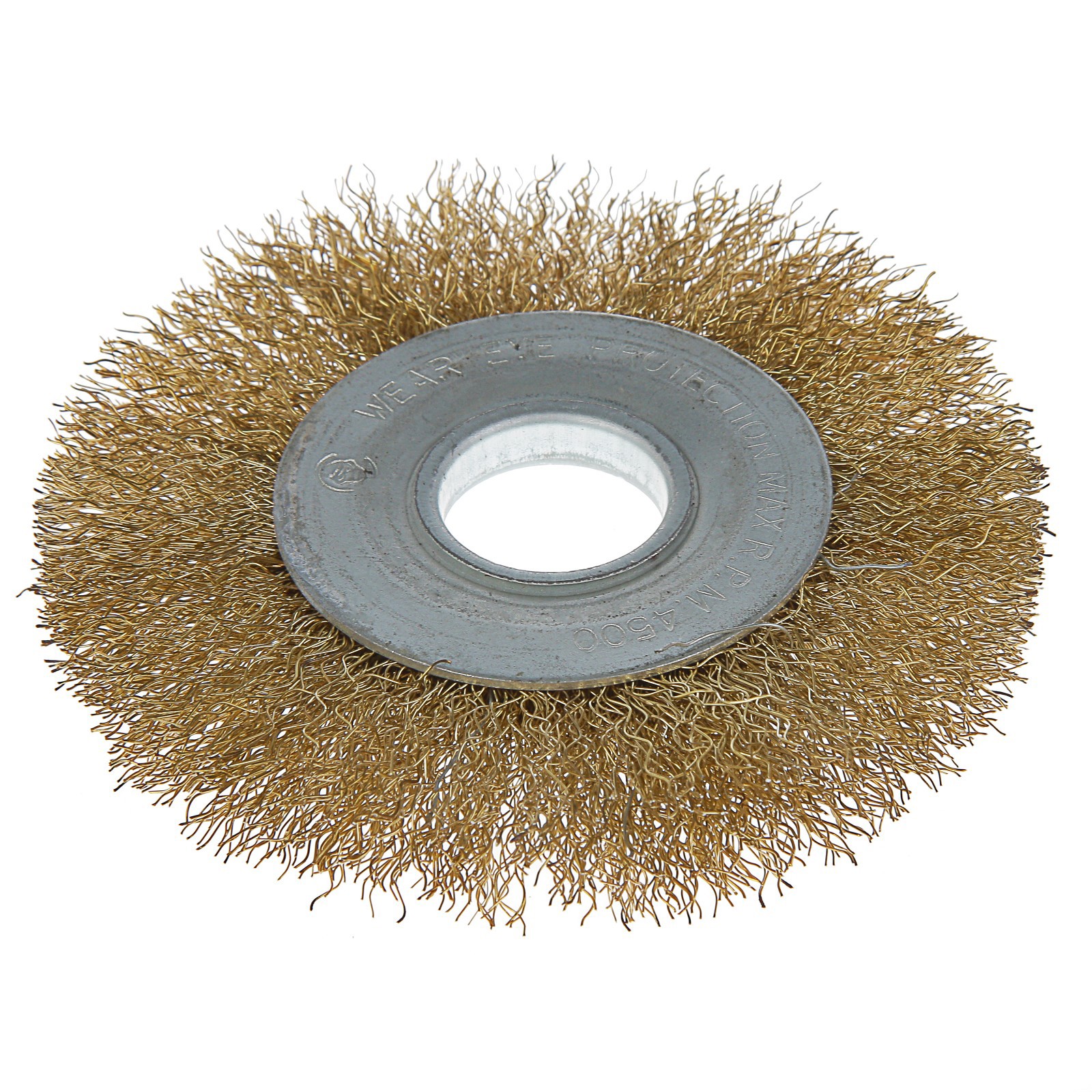 Изображение товара Щетка для УШМ плоская витая ЛОМ 2767955 100 мм для шлифовки и удаления заусенцев