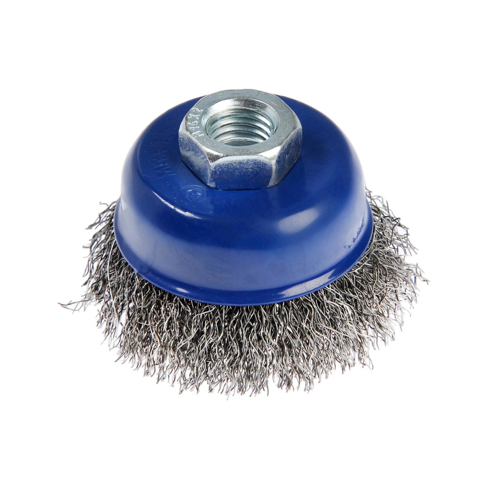 Изображение товара Щетка для УШМ чашевидная витая Тундра 65 мм M14 высокое качество