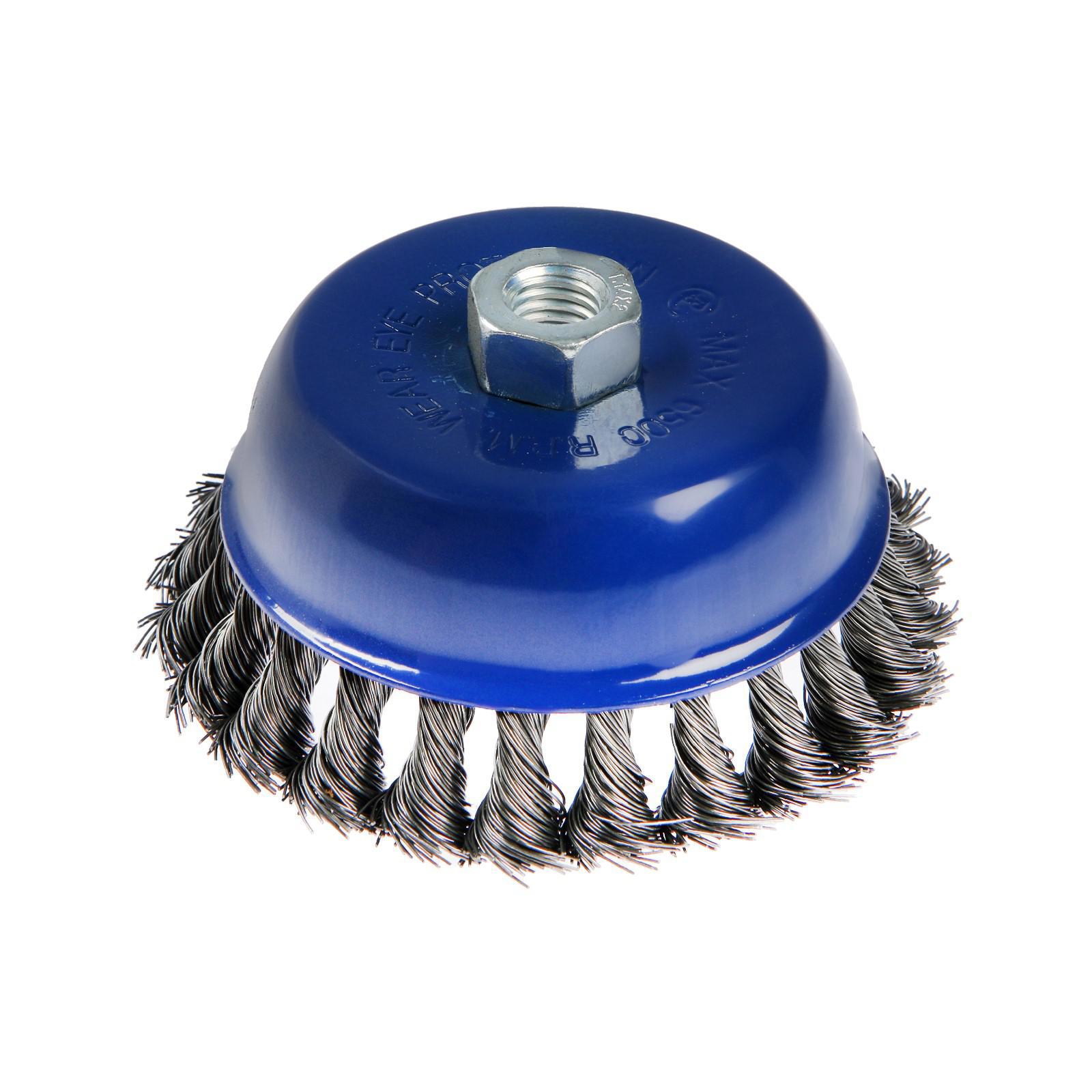 Изображение товара Щетка для УШМ чашевидная волнистая Тундра 125 мм M14 быстросъемная