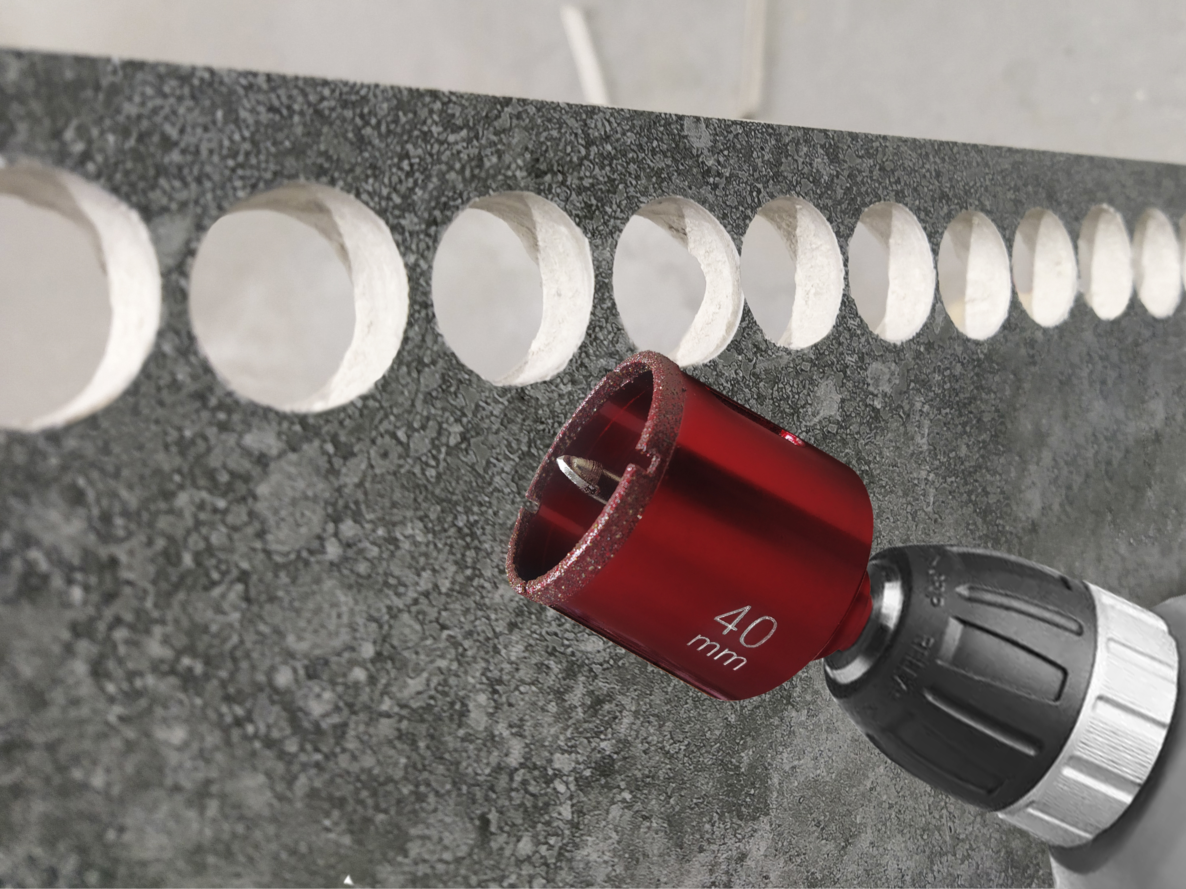 Изображение товара Коронка алмазная 38 мм по керамограниту и мрамору Hardcore цилиндрический хвостовик