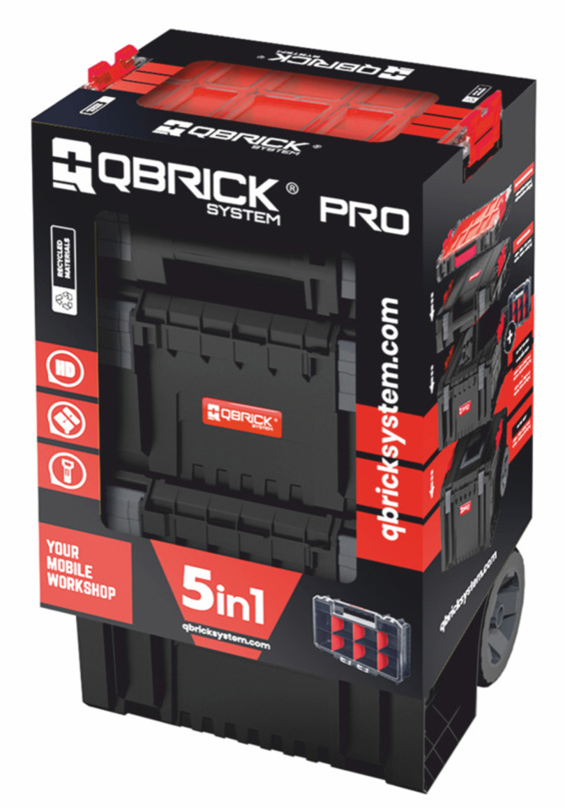 Изображение товара Ящик для инструментов на колёсах Qbrick 10501343, пластик, Польша