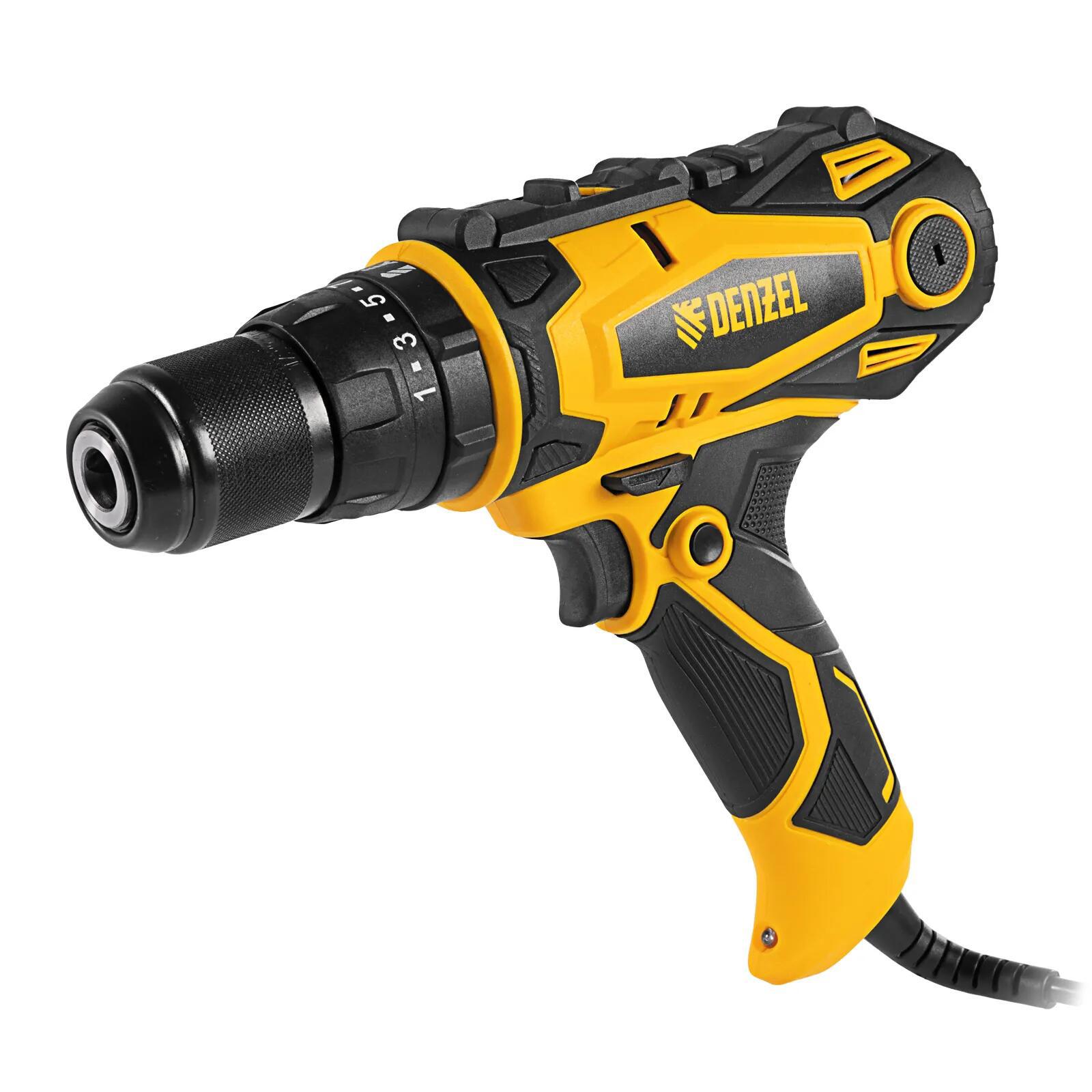 Изображение товара Дрель-шуруповерт сетевая ударная Denzel ISD-300-13, 300 Вт
