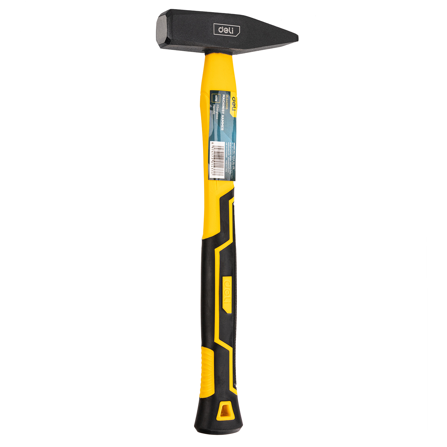 Изображение товара Молоток слесарный Deli Tools DL442005 фиберглассовая рукоятка 500 г