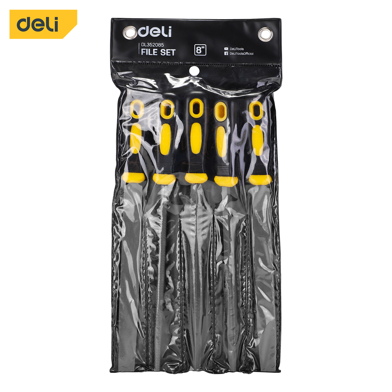 Изображение товара Набор напильников Deli Tools DL352085 280 мм 5 шт инструментальная сталь