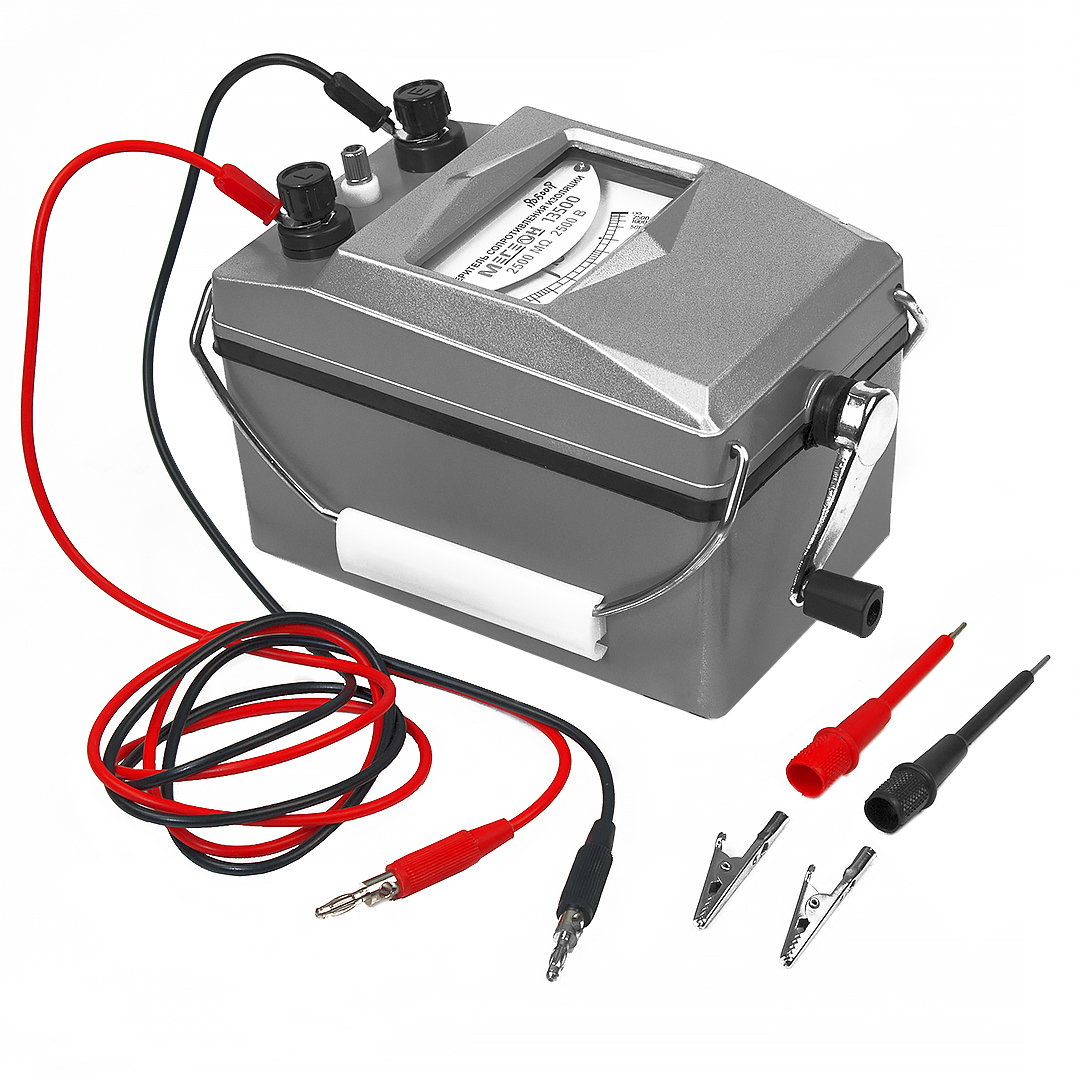 Изображение товара Мегаомметр МЕГЕОН 13500 аналоговый для измерения сопротивления изоляции