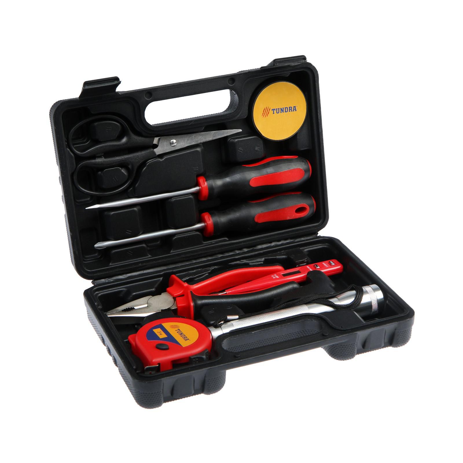 Изображение товара Набор инструментов Тундра 1935475 8 шт универсальный пластиковый кейс