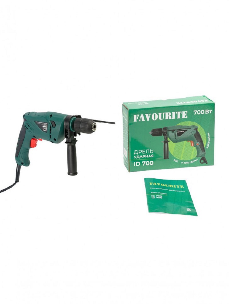 Изображение товара Дрель сетовая ударная Favourite ID-700 700 Вт для бетона дерева и металла