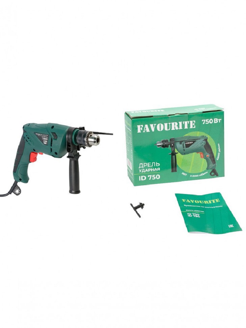 Изображение товара Дрель сетевая ударная FAVOURITE ID 750, 750 Вт