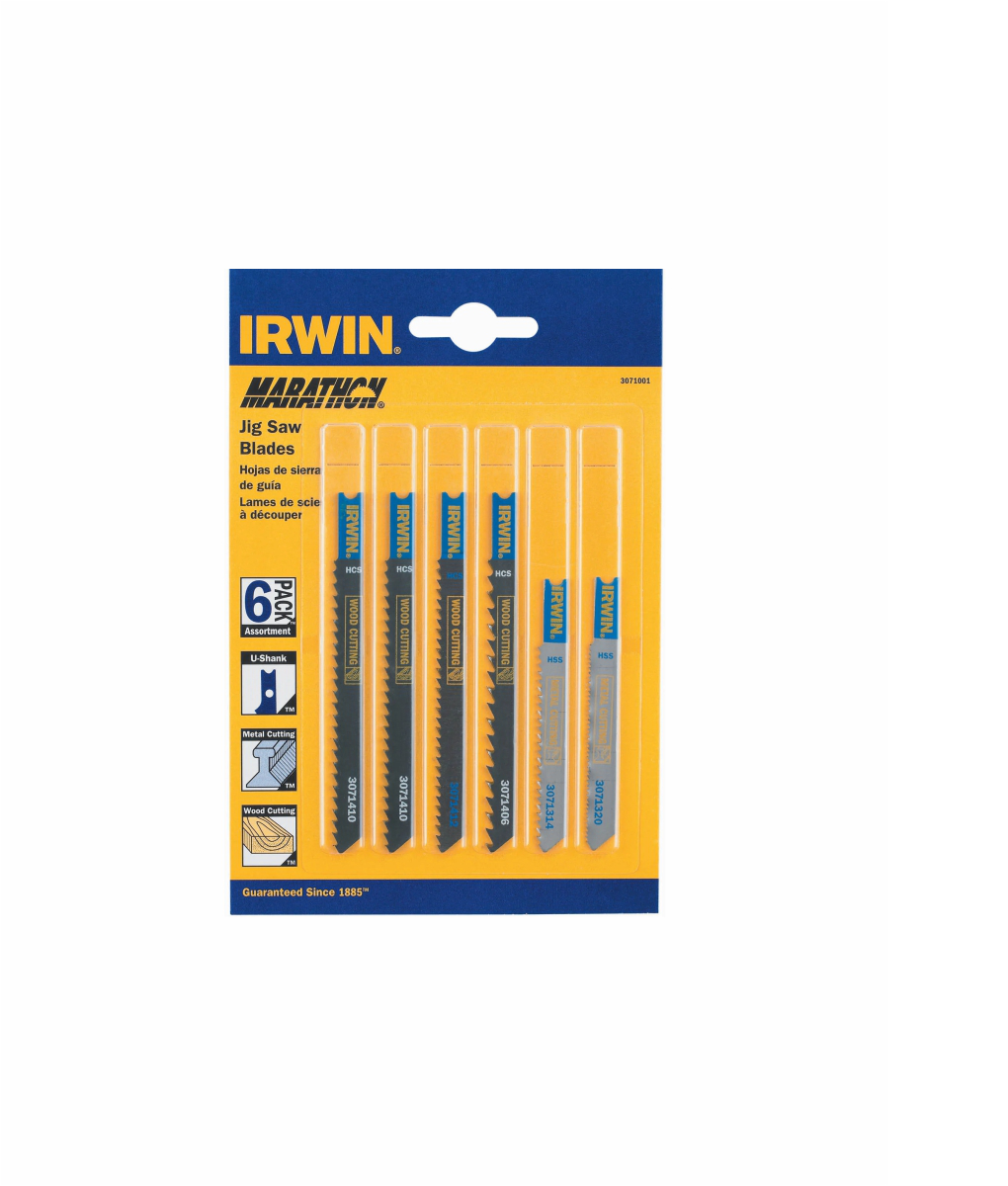 Изображение товара Набор пилок для электролобзика Irwin 3071001, 6 шт., чистый рез