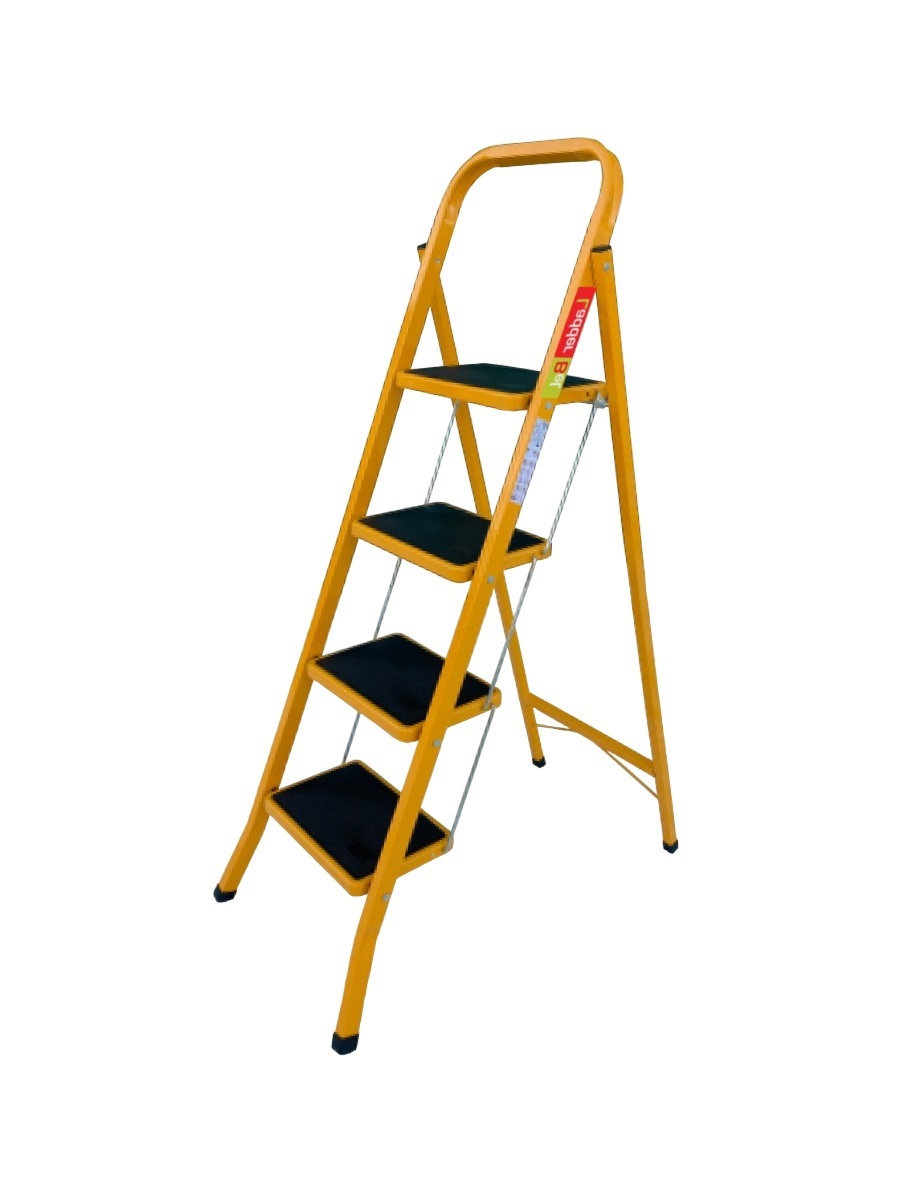 Изображение товара Стремянка стальная Ladderbel STR-ST-4WSRM-OR 4 ступени 150 кг