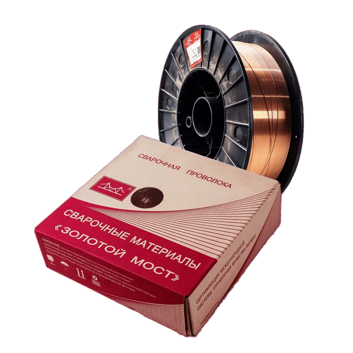 Изображение товара Проволока сварочная омедненная ER70S-6 Golden Bridge 0.8 мм 5 кг