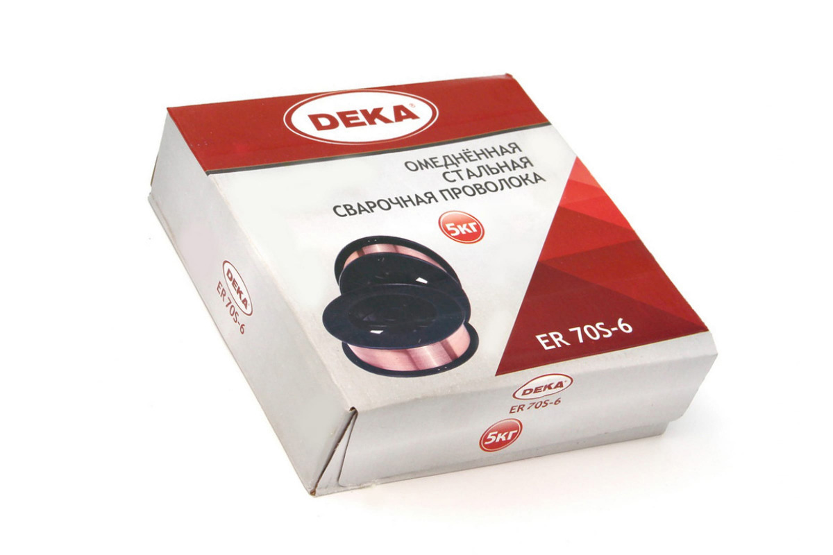 Изображение товара Проволока сварочная омедненная ER70S-6 DEKA 1 мм 5 кг