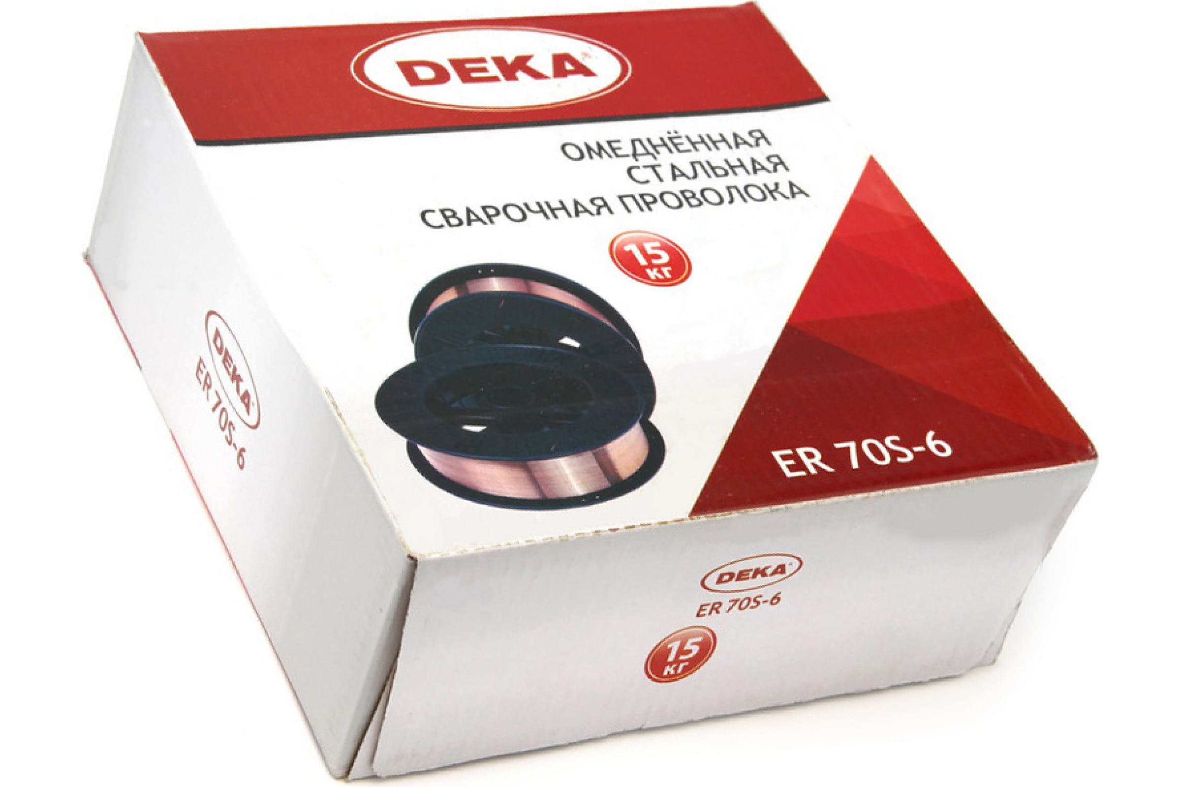 Изображение товара Проволока сварочная омедненная ER70S-6 Deka 1.2 мм 15 кг