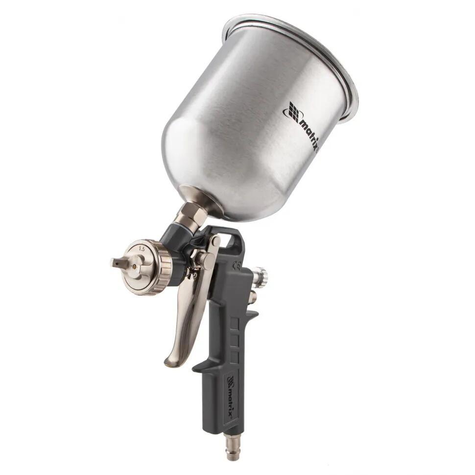 Изображение товара Краскопульт пневматический Matrix 57315 верхний бак 230 л/мин 1 л