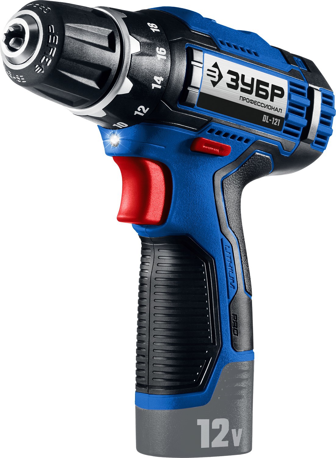 Изображение товара Дрель-шуруповерт аккумуляторная Зубр DL-121, 12 В Li-Ion без АКБ и ЗУ