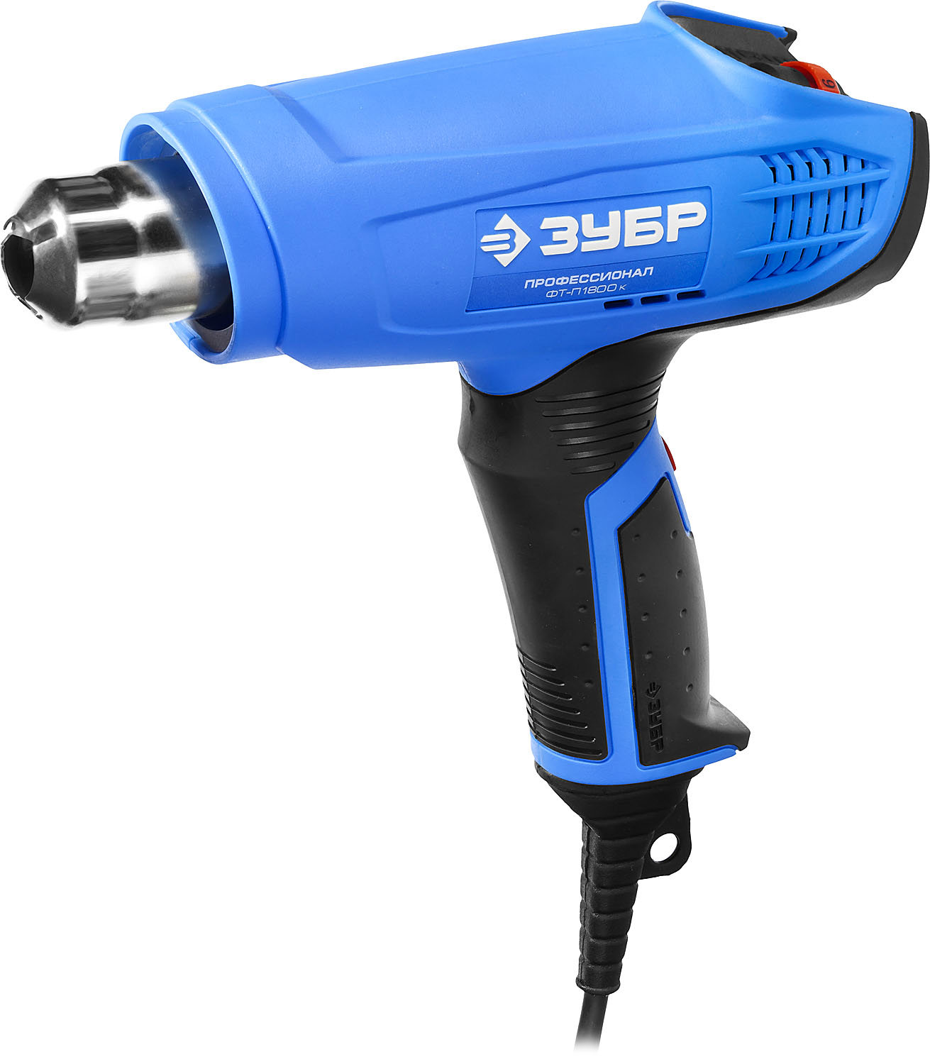 Изображение товара Профессиональный фен технический Зубр ФТ-П1800 К мощностью 1800 Вт платформа для ремонтных работ