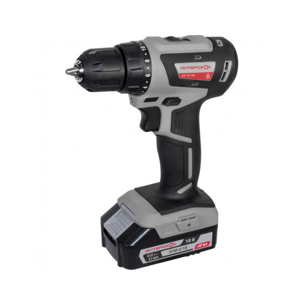 Изображение товара Дрель-шуруповерт аккумуляторная Интерскол 709.1.2.70 18 В Li-Ion