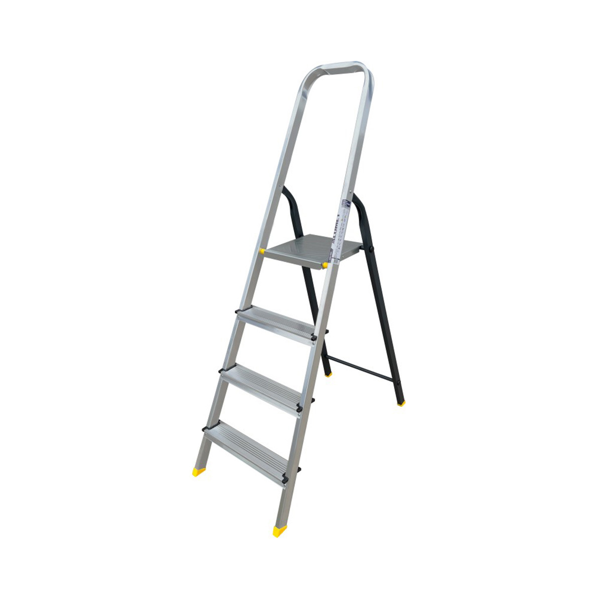 Изображение товара Алюминиевая стремянка Алюмет AMS7804 4 ступени, рабочая высота 2,91 м, грузоподъемность 150 кг