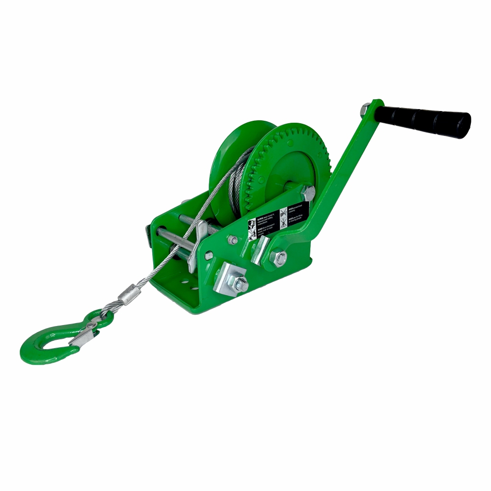 Изображение товара Лебедка ручная барабанная HITCH SZ073170 1350 кг 10 м с канатом и стальным крюком