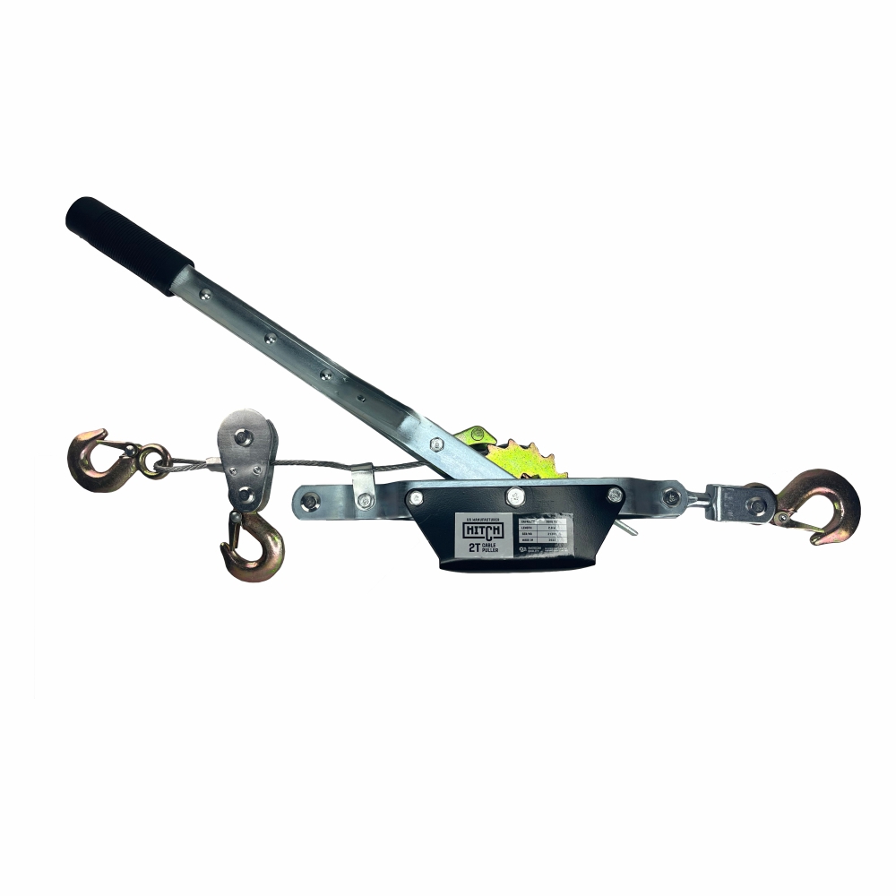 Изображение товара Лебедка ручная рычажная HITCH до 2000 кг с полиспастом и крюками