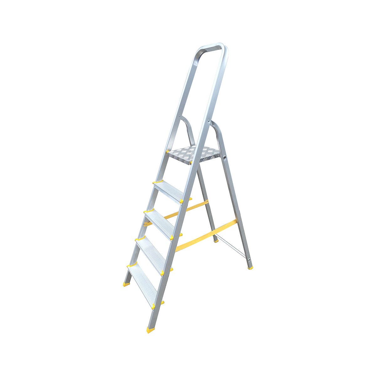 Изображение товара Алюминиевая стремянка Алюмет АРА 7005 5 ступеней максимальная нагрузка 150 кг