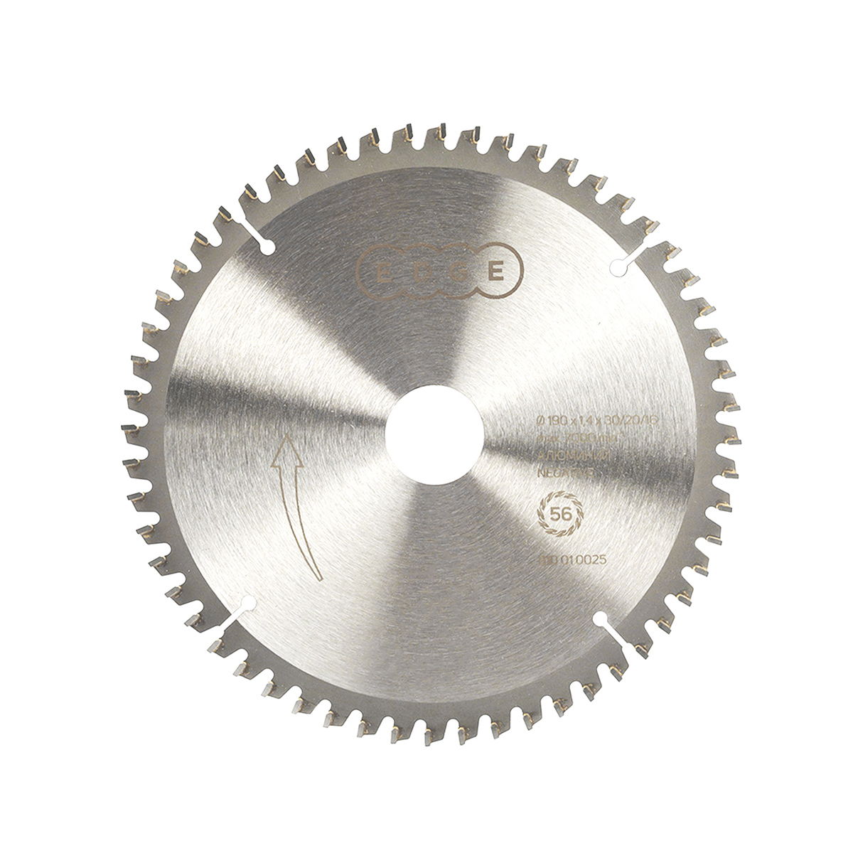 Изображение товара Диск пильный по алюминию Edge By Patriot 190 мм 56 зубов для точной резки алюминия