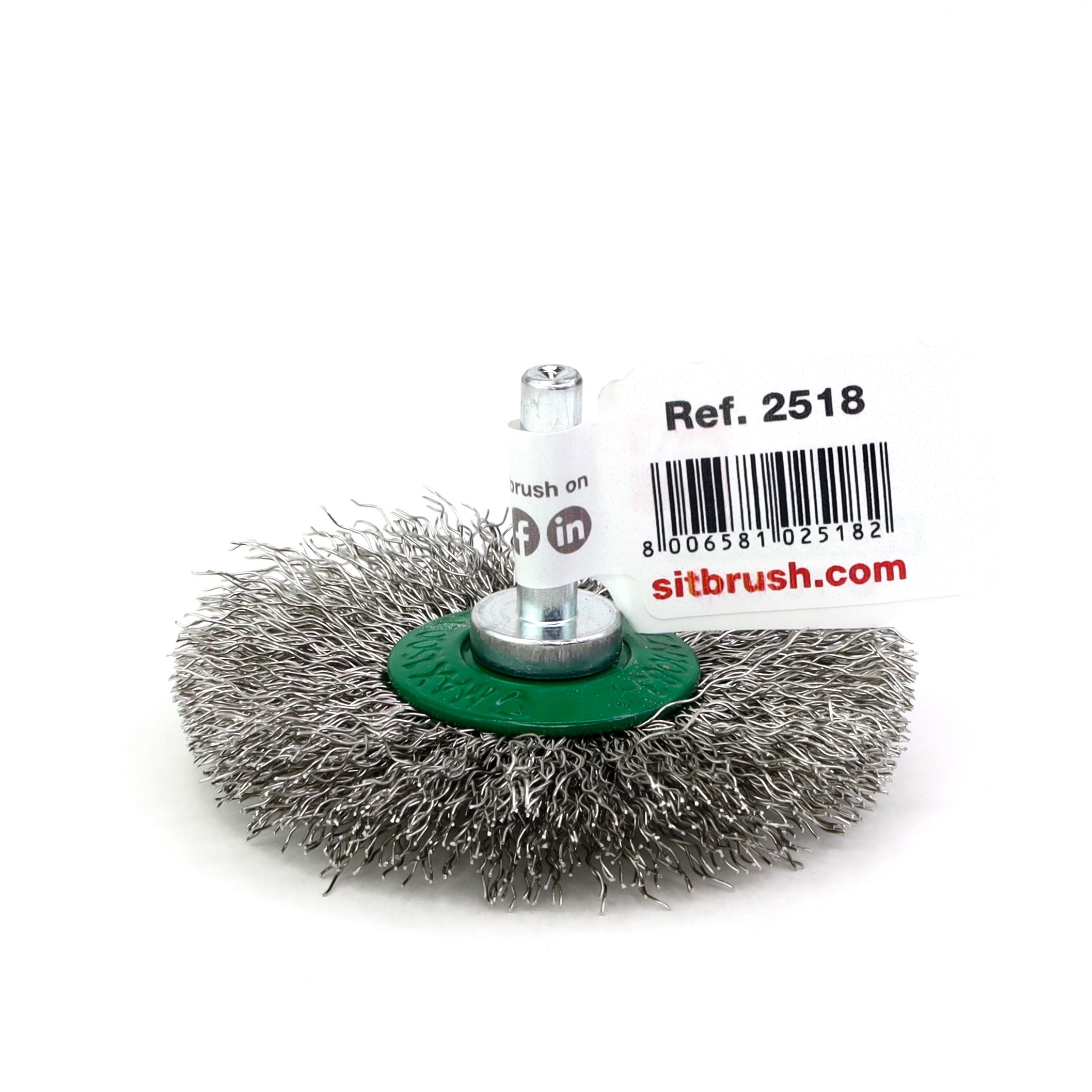 Изображение товара Кордщетка диск для дрели SIT 2518 нержавеющая сталь 70 мм для зачистки и обдирки