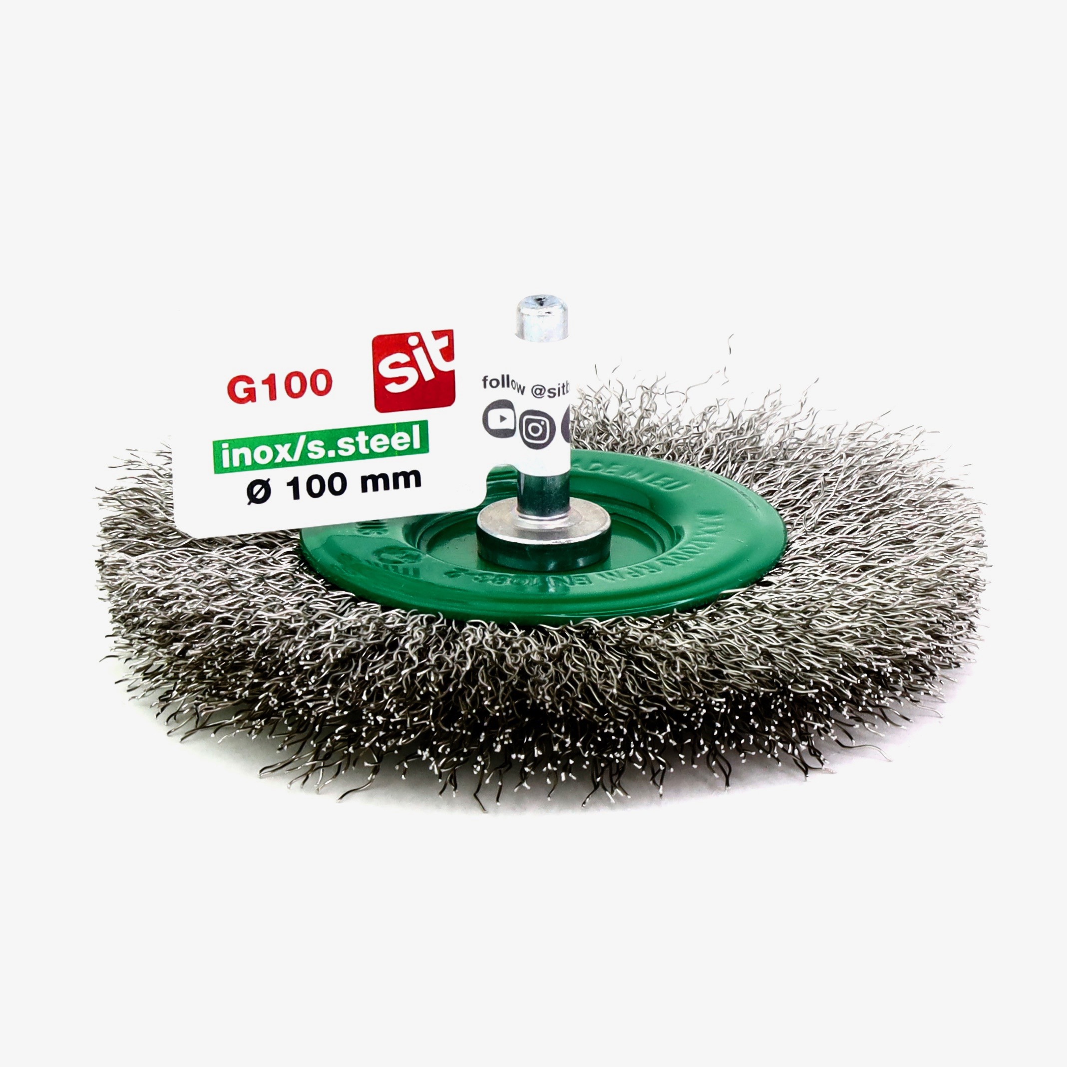 Изображение товара Кордщетка диск для дрели SIT 0978 нержавеющая сталь 100 мм