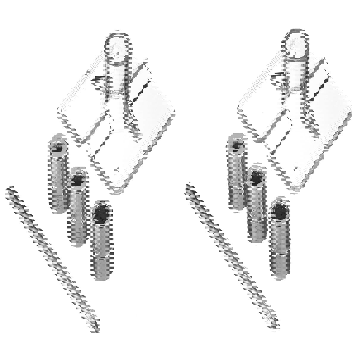 Изображение товара Кондуктор для сверления отверстий ШАБЛОН М КМП Перпендикулярное/45° сверление (5 шт)
