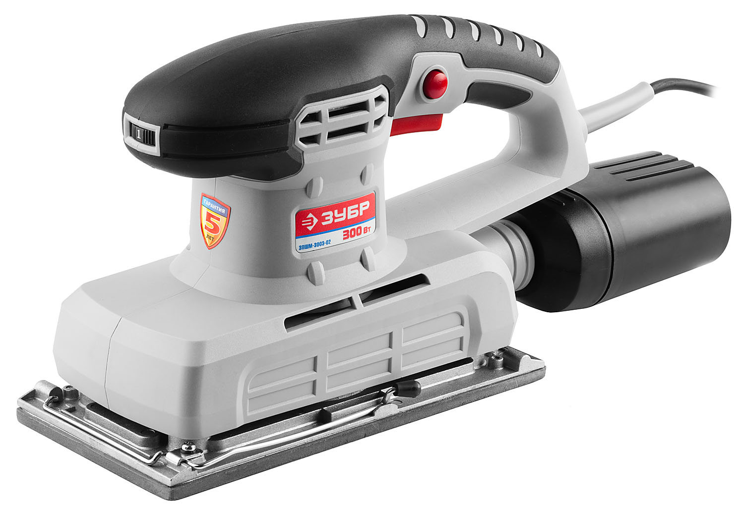 Изображение товара Вибрационная шлифовальная машина Зубр ЗПШМ-300Э-02, 300 Вт, 230x115 мм, регулировка скорости