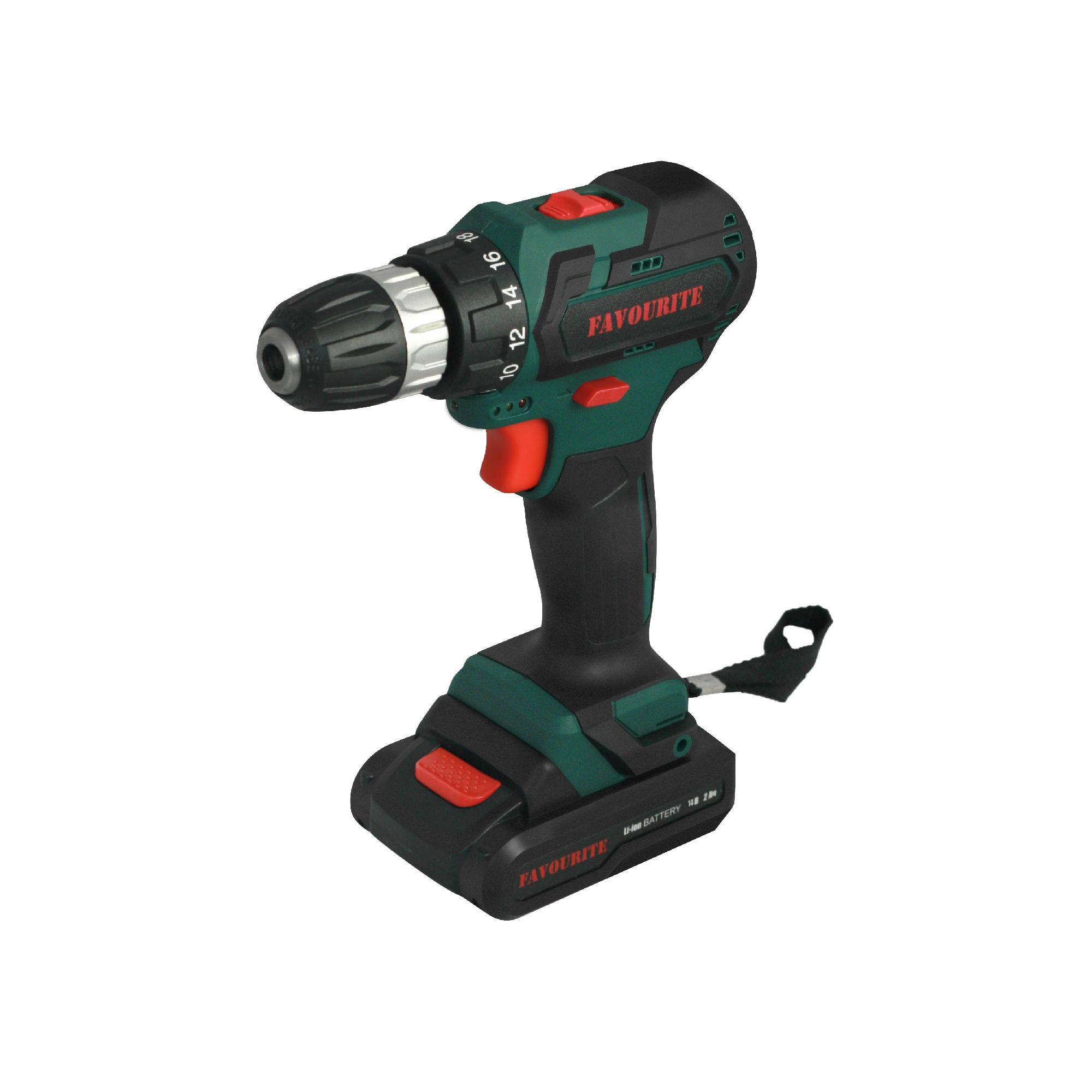 Изображение товара Аккумуляторная дрель-шуруповерт Favourite DC 14NB 14В 2x2 Ач беспщеточная