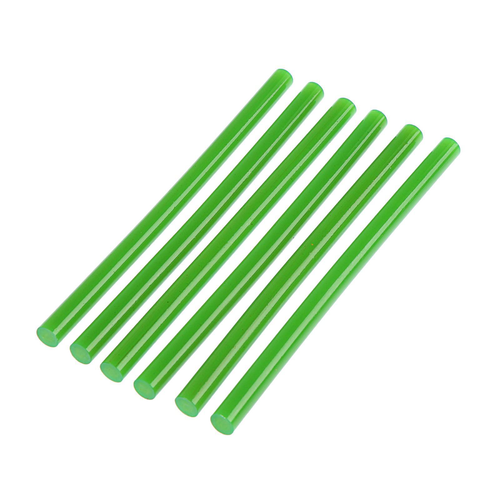 Изображение товара Клеевые стержни Tundra 11x200 мм, зеленые, 6 шт для клеевых пистолетов