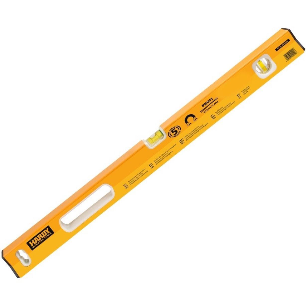 Изображение товара Уровень пузырьковый Hardy 1200 мм магнитный с двумя глазками для точных строительных работ