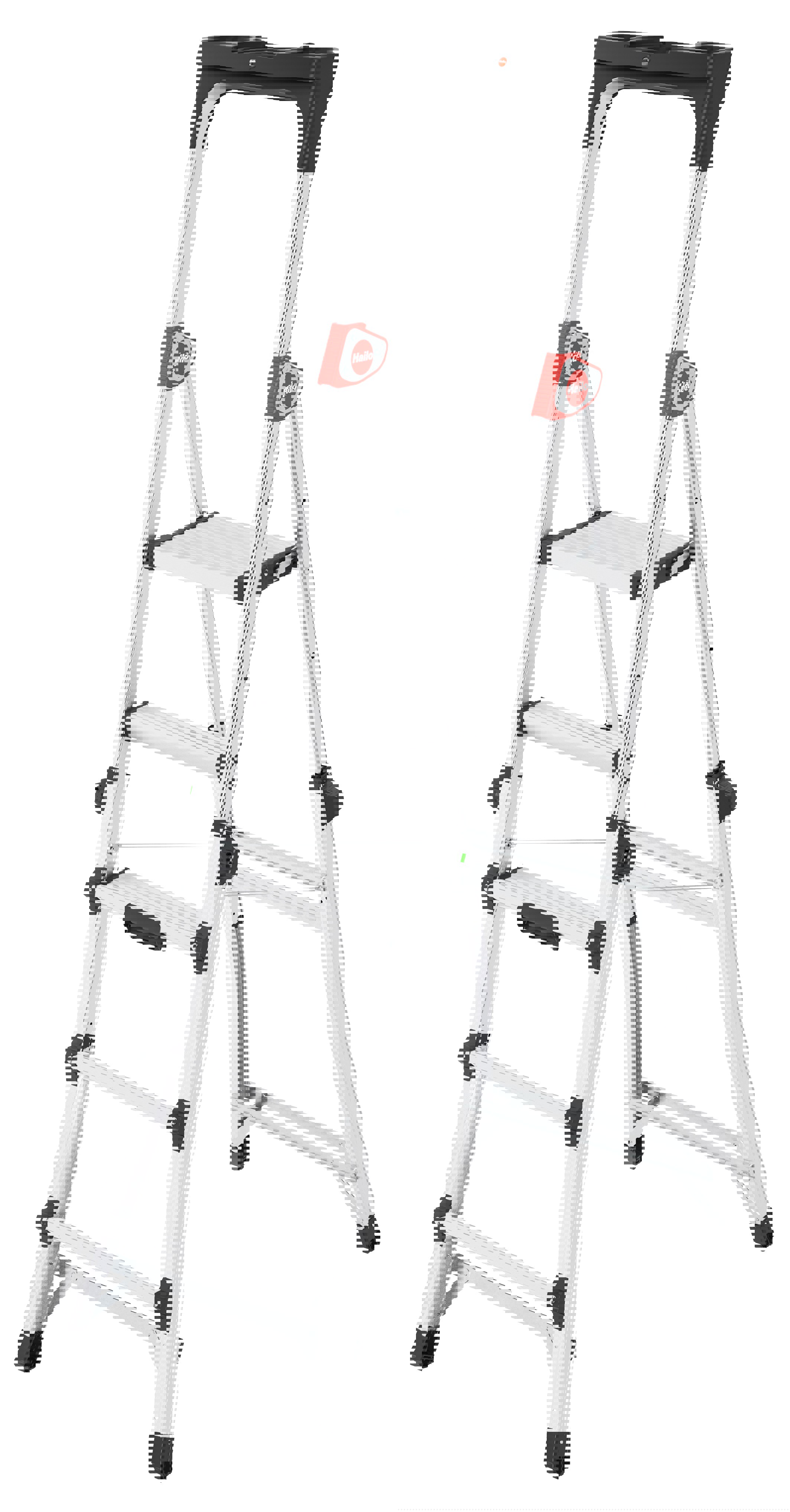 Изображение товара Телескопическая стремянка HAILO TL100 TopLine 5 ступенек алюминиевая Германия